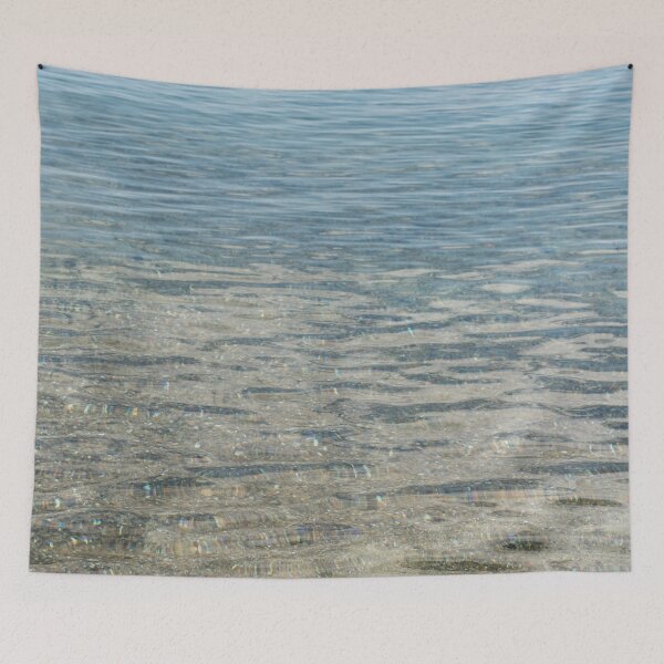 Item preview, Serene Coastal Waterscape like Moire Silk designed and sold by Georgia Mizuleva.