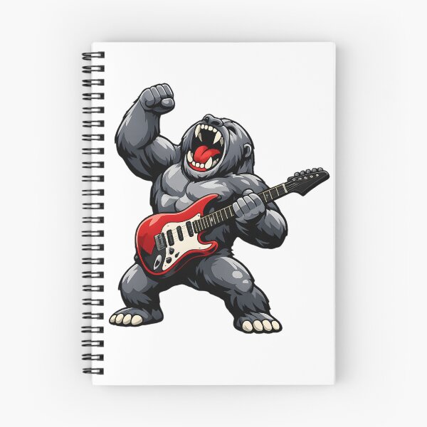 Item preview, Rock Gorilla Playing Electric Base Guitar designed and sold by ROARSOME DESiGNS.