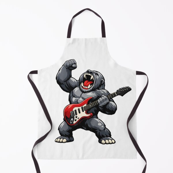 Item preview, Rock Gorilla Playing Electric Base Guitar designed and sold by ROARSOME DESiGNS.