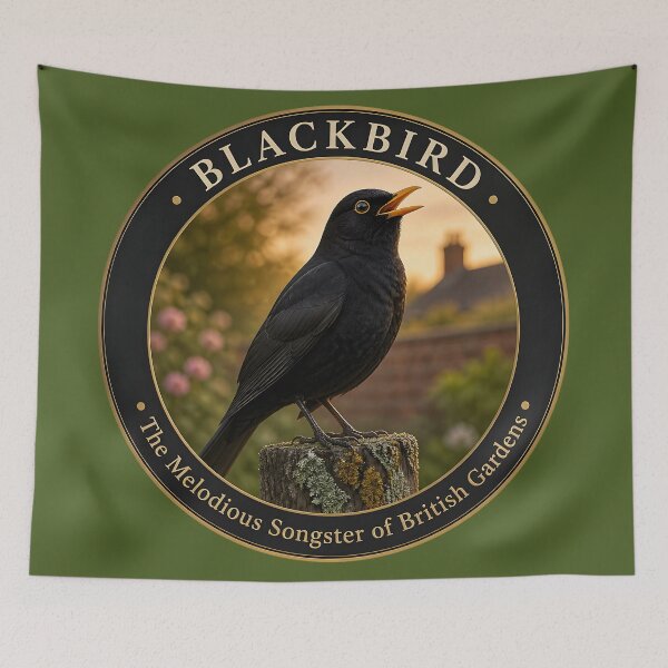 Item preview, BLACKBIRD – The Melodious Songster of British Gardens designed and sold by The Digital Compass.