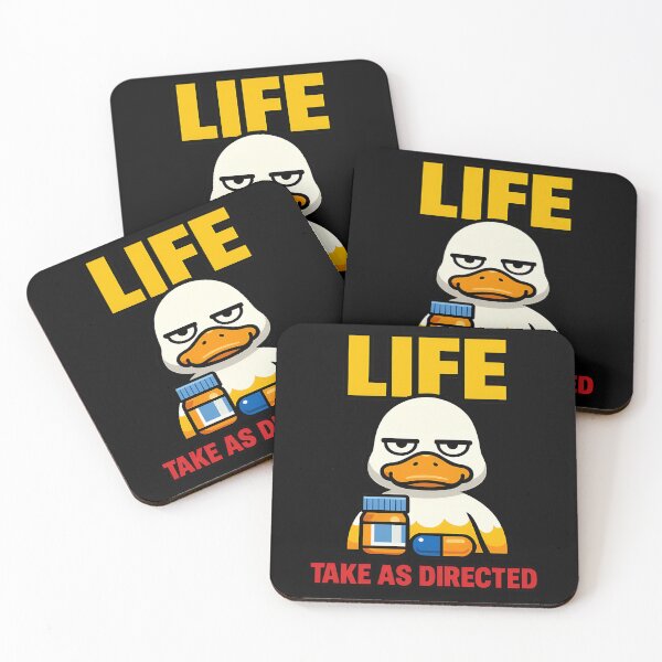 Item preview, Life Take As Directed Funny Duck Medicine Humor designed and sold by TeeTimeTreasure.