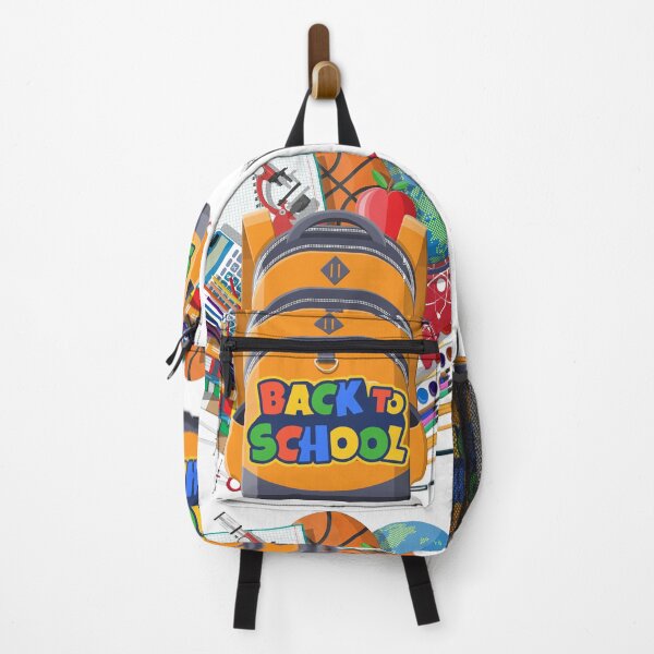 Item preview, Colorful Back to School Backpack Design | Student Supplies Illustration designed and sold by Palette & Hue.