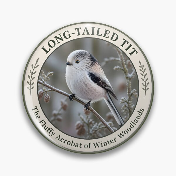 Item preview, LONG‑TAILED TIT – The Fluffy Acrobat of Winter Woodlands designed and sold by The Digital Compass.