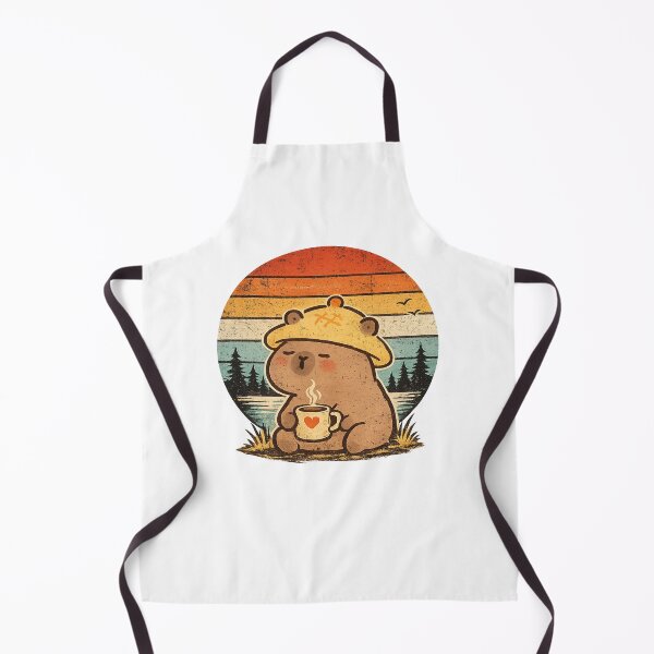 Item preview, Retro Capybara Camping T-Shirt designed and sold by jerlinabechiv.