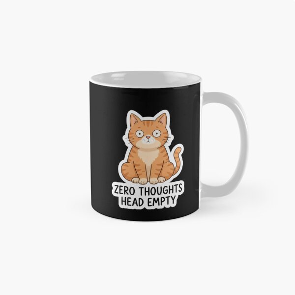 Item preview, Funny Ginger Cat Zero Thoughts Head Empty designed and sold by Owcomm.