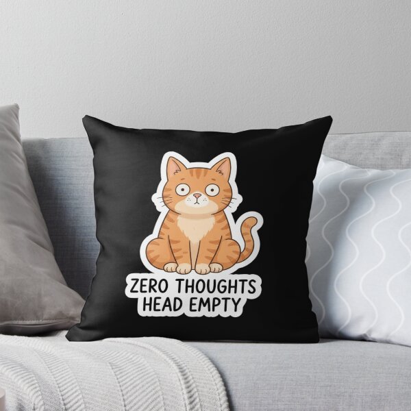 Item preview, Funny Ginger Cat Zero Thoughts Head Empty designed and sold by Owcomm.