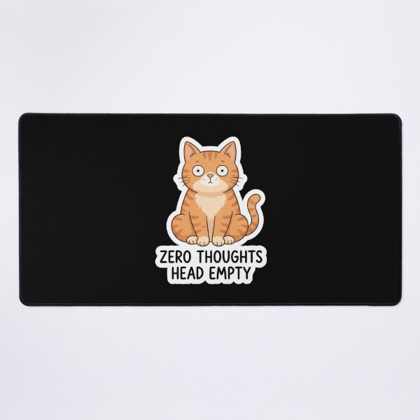 Item preview, Funny Ginger Cat Zero Thoughts Head Empty designed and sold by Owcomm.