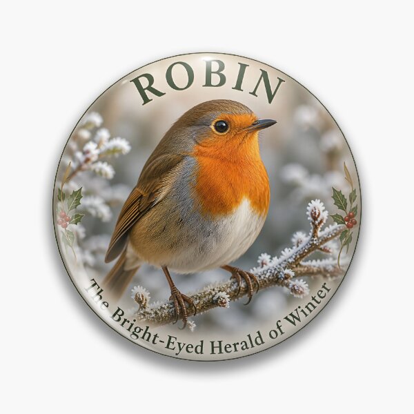 Item preview, ROBIN – The Bright‑Eyed Herald of Winter designed and sold by The Digital Compass.