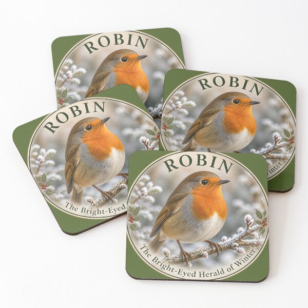Item preview, ROBIN – The Bright‑Eyed Herald of Winter designed and sold by The Digital Compass.