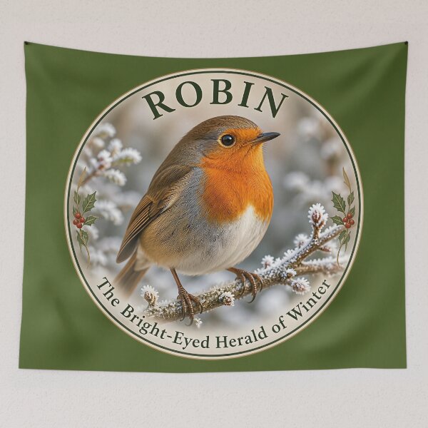 Item preview, ROBIN – The Bright‑Eyed Herald of Winter designed and sold by The Digital Compass.
