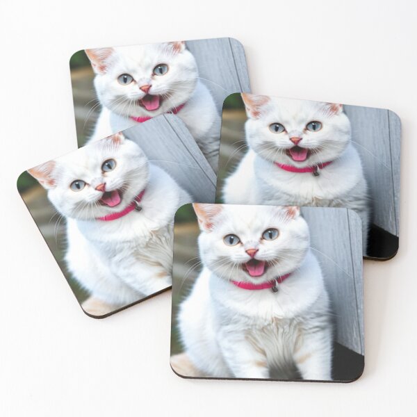 Item preview, Animals - White Cat with Blue Eyes, Cute and Expressive Portrait designed and sold by World-Pets.