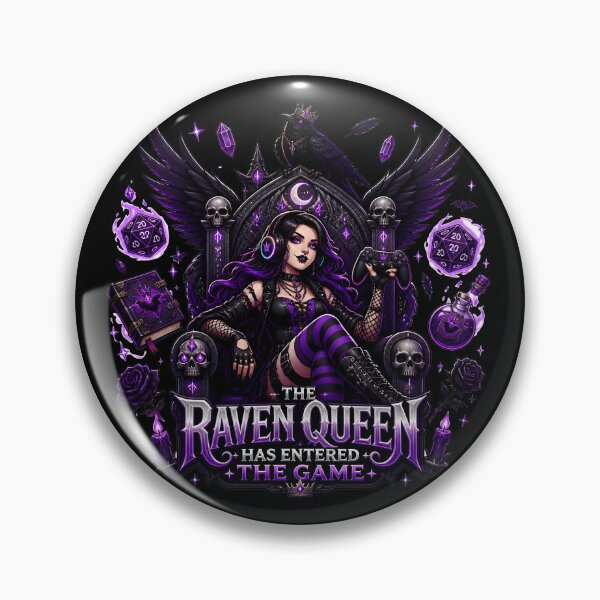 Item preview, The Raven Queen Has Entered The Game - Goth Gamer designed and sold by BadhbhLoot.