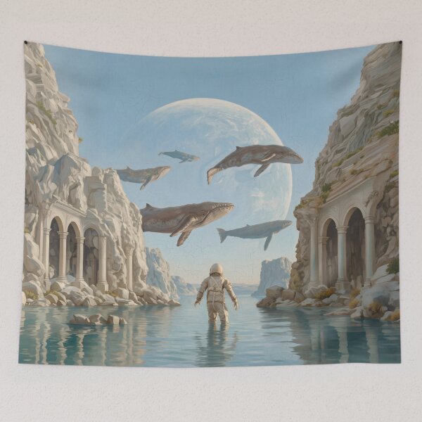 Item preview, Astronaut and Sky Whales designed and sold by Anatolii_Kys.