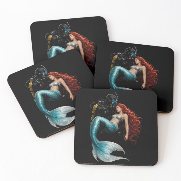 Item preview, Mermaid And Astronaut Fantasy Romance Ocean Love designed and sold by yoddel.