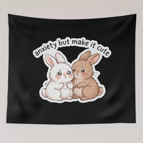 Item preview, Anxiety But Make It Cute Rabbits designed and sold by Owcomm.
