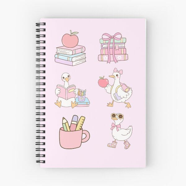 Item preview, Cute Pink Goose School Clipart Set | Coquette Back to School Aesthetic designed and sold by Palette & Hue.