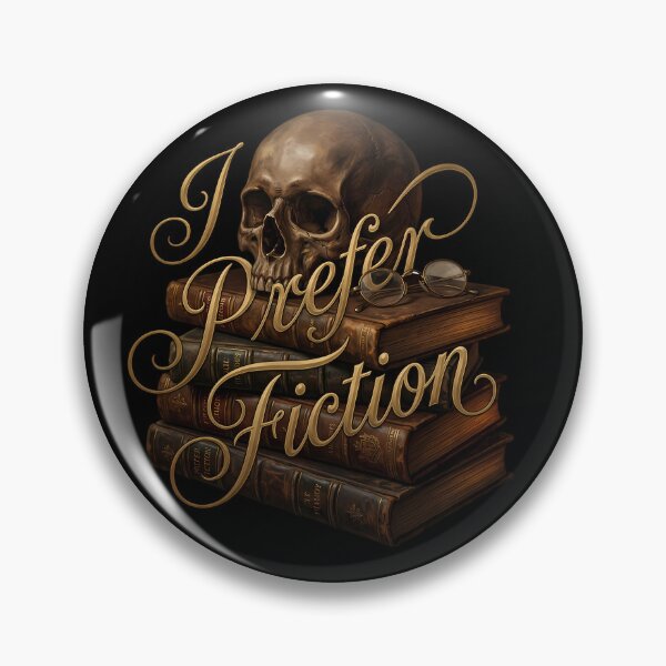 Item preview, Dark Academia Skull I Prefer Fiction Vintage Booktok Reader Gift designed and sold by WorldShop17.