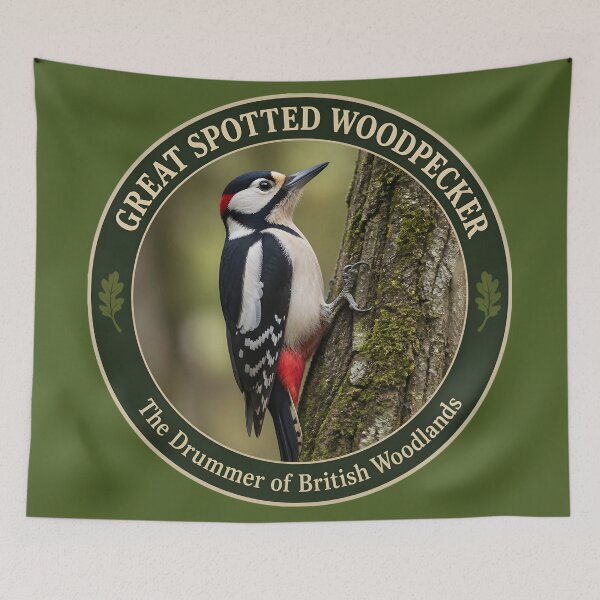 Item preview, GREAT SPOTTED WOODPECKER  – The Drummer of British Woodlands designed and sold by The Digital Compass.