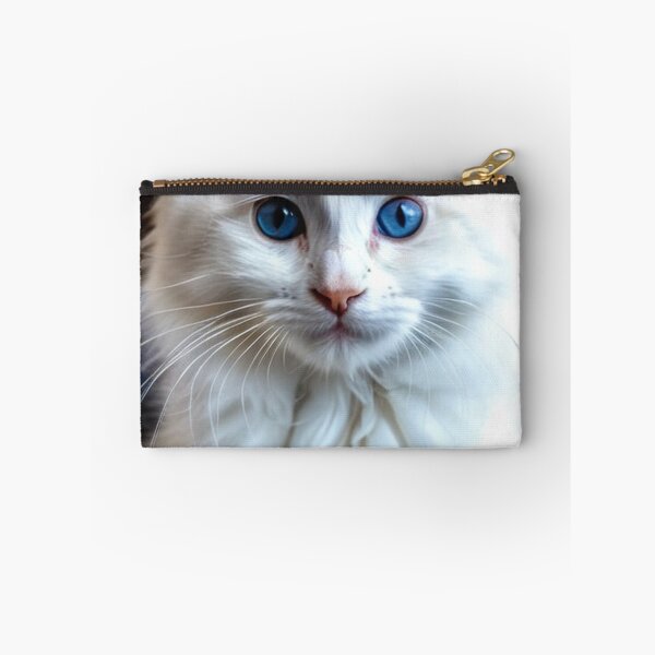 Item preview, Animals - White Cat with Blue Eyes, Elegant Feline Portrait designed and sold by World-Pets.
