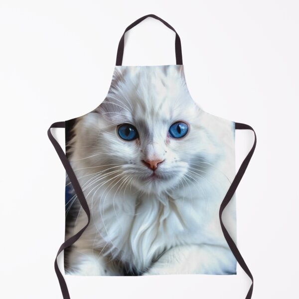 Item preview, Animals - White Cat with Blue Eyes, Elegant Feline Portrait designed and sold by World-Pets.
