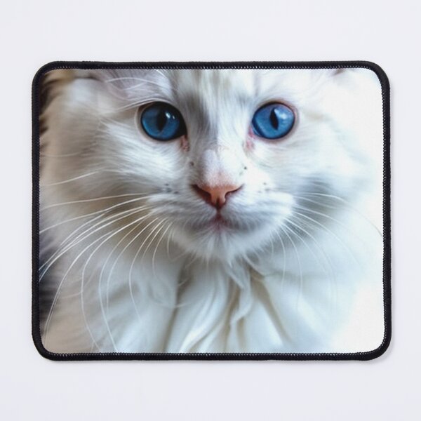 Item preview, Animals - White Cat with Blue Eyes, Elegant Feline Portrait designed and sold by World-Pets.