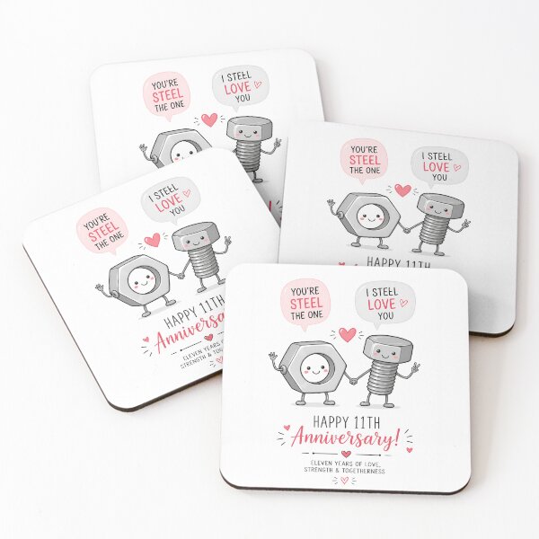 Item preview, Funny Steel Anniversary Card | 11th Wedding Anniversary Card | You're Steel The One Anniversary Card designed and sold by Aesthetic-Avenue.