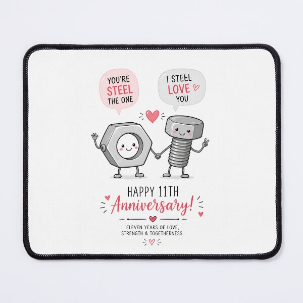 Item preview, Funny Steel Anniversary Card | 11th Wedding Anniversary Card | You're Steel The One Anniversary Card designed and sold by Aesthetic-Avenue.
