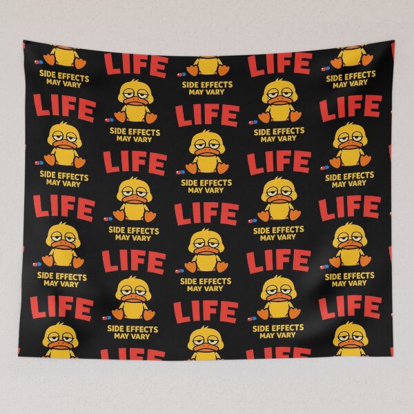 Item preview, Life Side Effects May Vary Funny Duck Medical Humor designed and sold by TeeTimeTreasure.