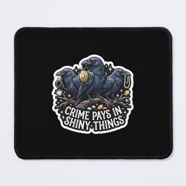 Item preview, Three Ravens Collecting Shiny Treasures designed and sold by Owcomm.