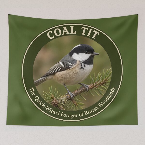 Item preview, COAL TIT  – The Quick‑Witted Forager of British Woodlands designed and sold by The Digital Compass.