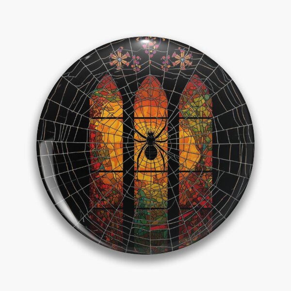 Item preview, Stained Glass Spiderweb Halloween Design designed and sold by SunnyDesign82.