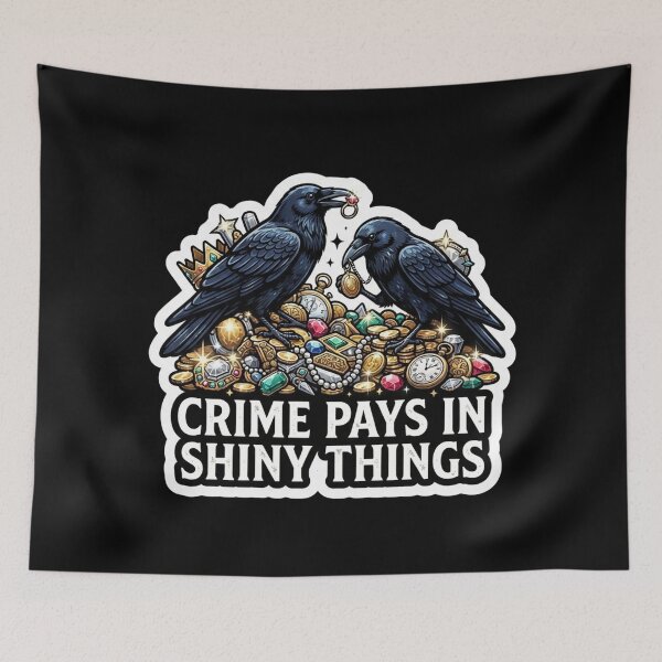 Item preview, Two Ravens Guarding Their Shiny Treasure designed and sold by Owcomm.