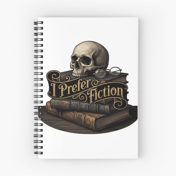 Item preview, Dark Academia Skull I Prefer Fiction Vintage Booktok Reader Gift designed and sold by WorldShop17.