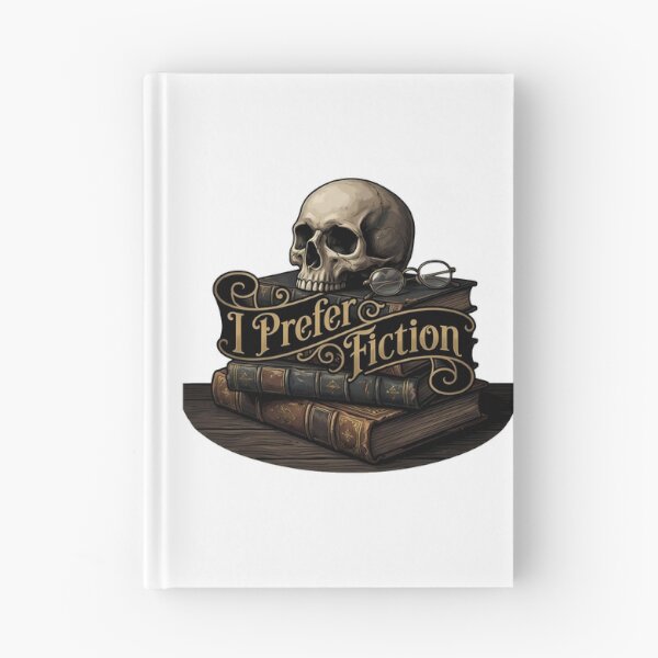 Item preview, Dark Academia Skull I Prefer Fiction Vintage Booktok Reader Gift designed and sold by WorldShop17.