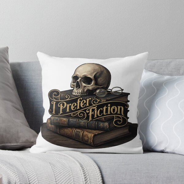 Item preview, Dark Academia Skull I Prefer Fiction Vintage Booktok Reader Gift designed and sold by WorldShop17.