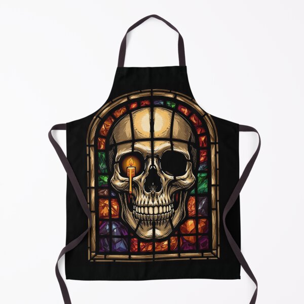 Item preview, Stained Glass Skull Candle Halloween Design designed and sold by SunnyDesign82.