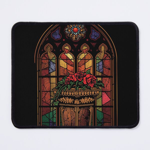 Item preview, Stained Glass Coffin Roses Halloween Design designed and sold by SunnyDesign82.