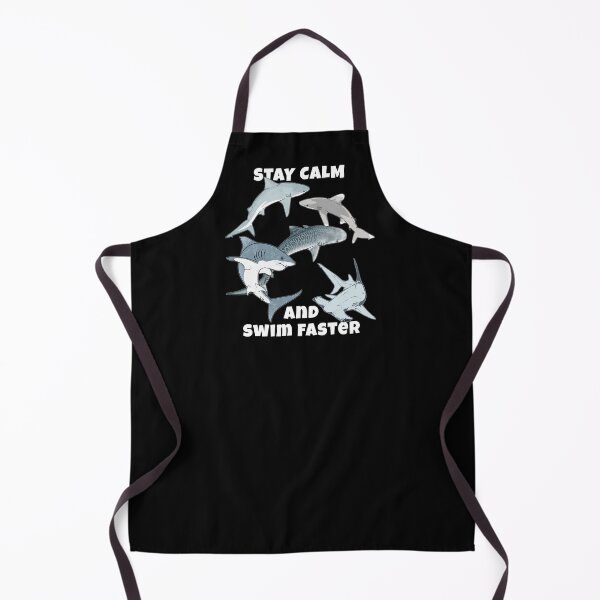 Item preview, Tiger Shark Bull Shark Hammerhead Shark Stay Calm and swim faster designed and sold by NicGrayGraphic.