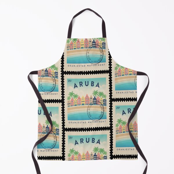 Item preview, Aruba Oranjestad Dutch Gable Waterfront Stamp Sticker designed and sold by stickercuffs.
