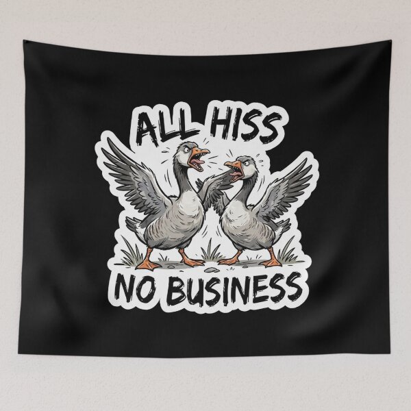 Item preview, All Hiss No Business Angry Geese designed and sold by Owcomm.
