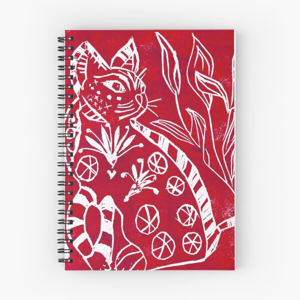 Item preview, Red Cat - Hand Printed MDF Art Abstract  designed and sold by ShonaCallumArt.
