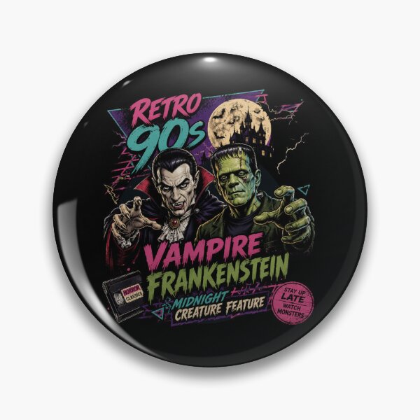 Item preview, Retro 90s Vampire Midnight Creature Feature Design – Vintage Horror T-Shirt designed and sold by Artimax-Studio.