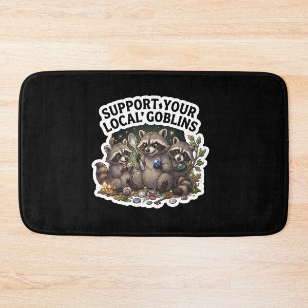 Item preview, Support Your Local Goblins Cute Raccoons designed and sold by Owcomm.