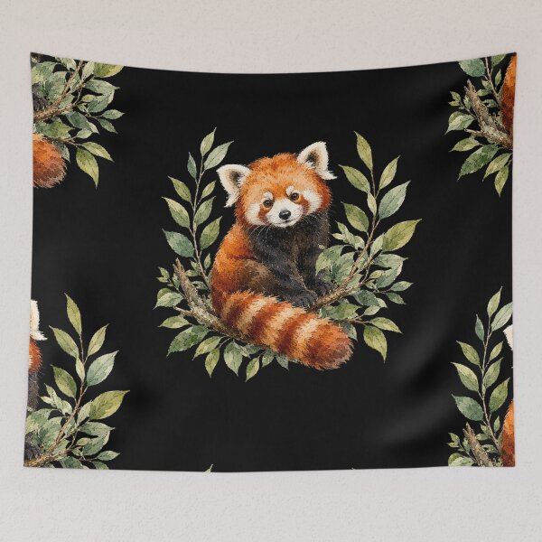 Item preview, Minimal Red Panda Watercolor designed and sold by ColorSplash123.