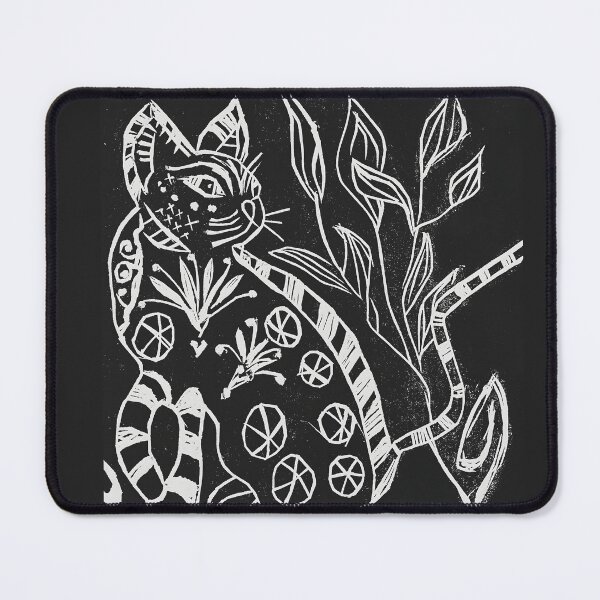 Item preview, Black Cat - Hand Printed MDF Art Abstract designed and sold by ShonaCallumArt.