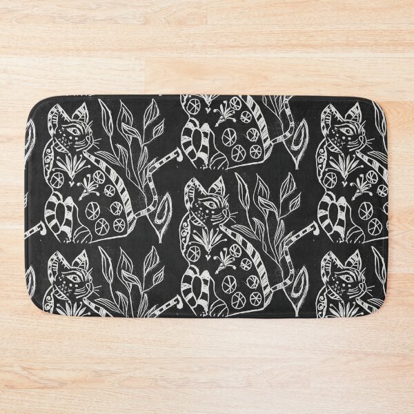 Item preview, Black Cat - Hand Printed MDF Art Abstract  designed and sold by ShonaCallumArt.