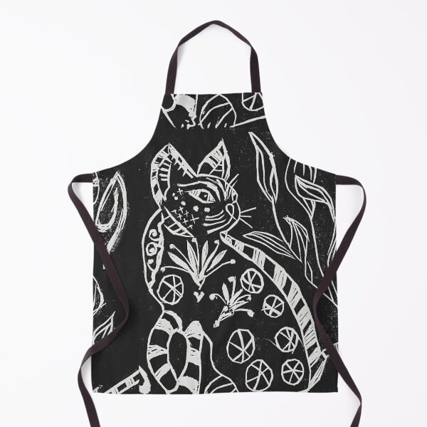 Item preview, Black Cat - Hand Printed MDF Art Abstract designed and sold by ShonaCallumArt.