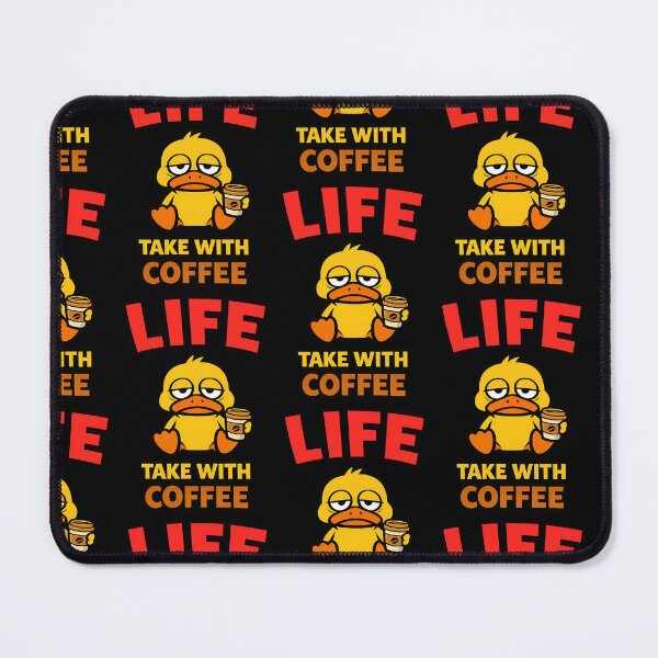 Item preview, Life Take With Coffee Funny Tired Duck Coffee Humor designed and sold by TeeTimeTreasure.
