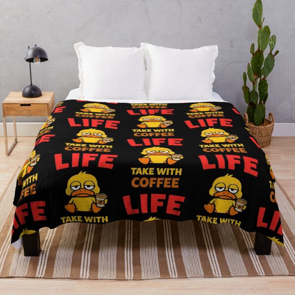 Item preview, Life Take With Coffee Funny Tired Duck Coffee Humor designed and sold by TeeTimeTreasure.