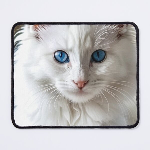 Item preview, Animals - White Cat with Blue Eyes, Serene and Elegant Portrait designed and sold by World-Pets.